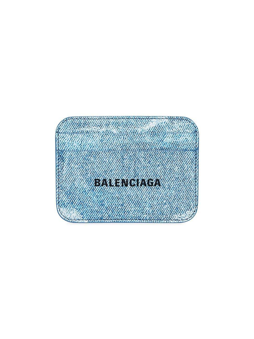 Cash Denim-Print Card Holder Product Image