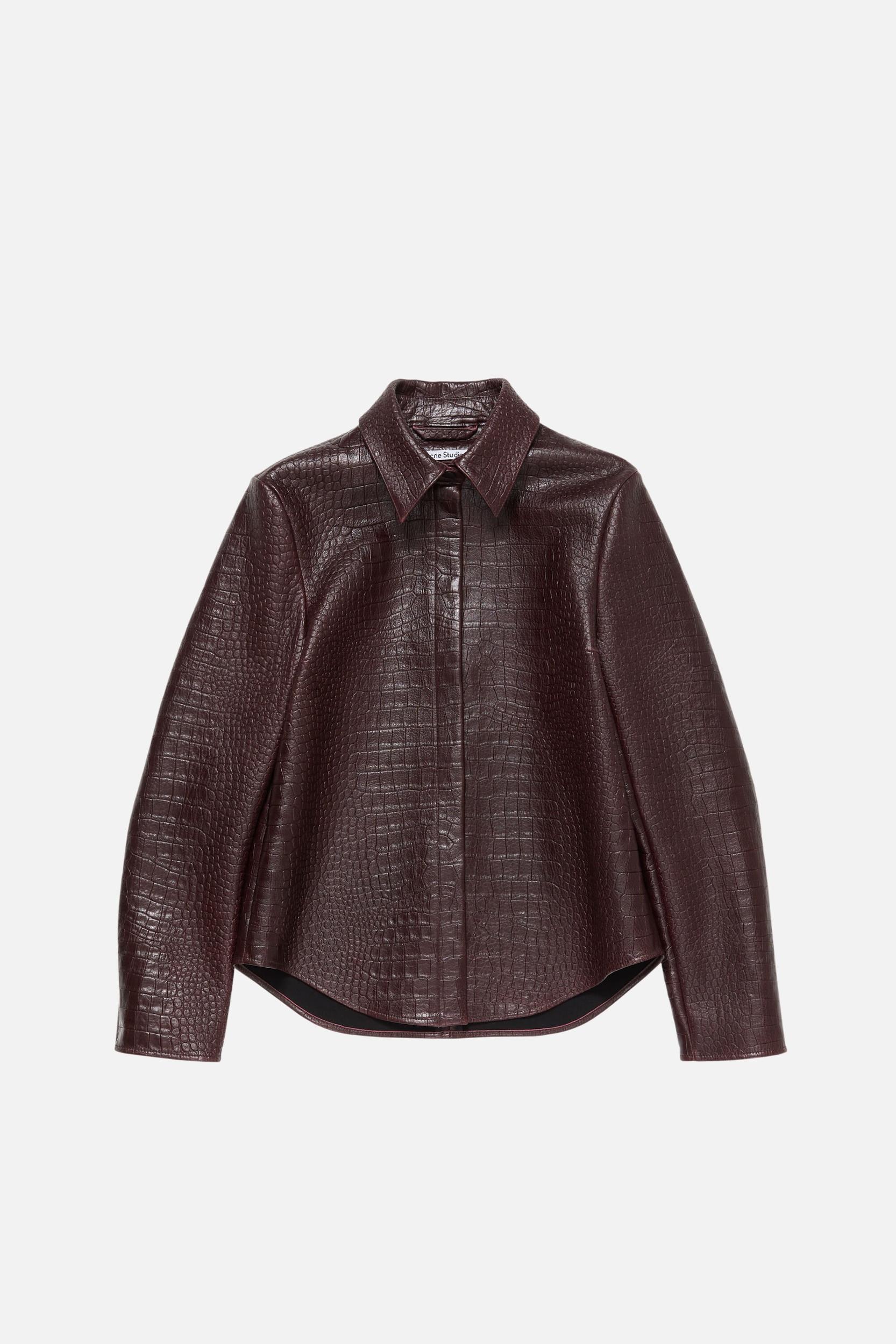 Leather shirt jacket Product Image
