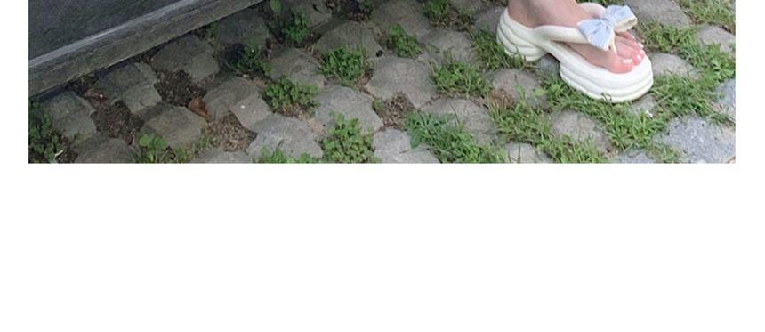 Bow Accent Platform Flip Flops Product Image
