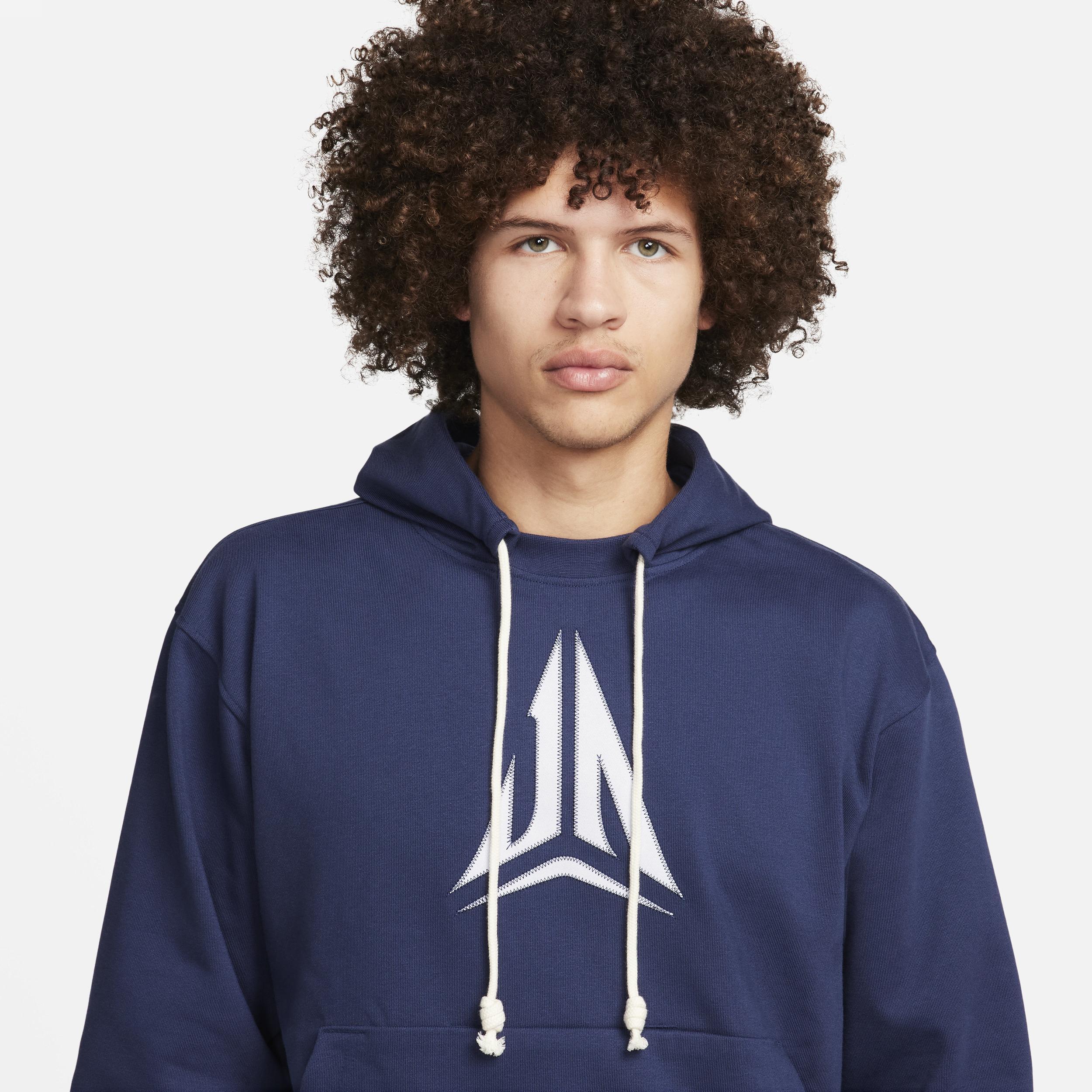 Nike Mens Ja Morant Dri-FIT Standard Issue Pullover - Midnight Navy/Football Grey Product Image