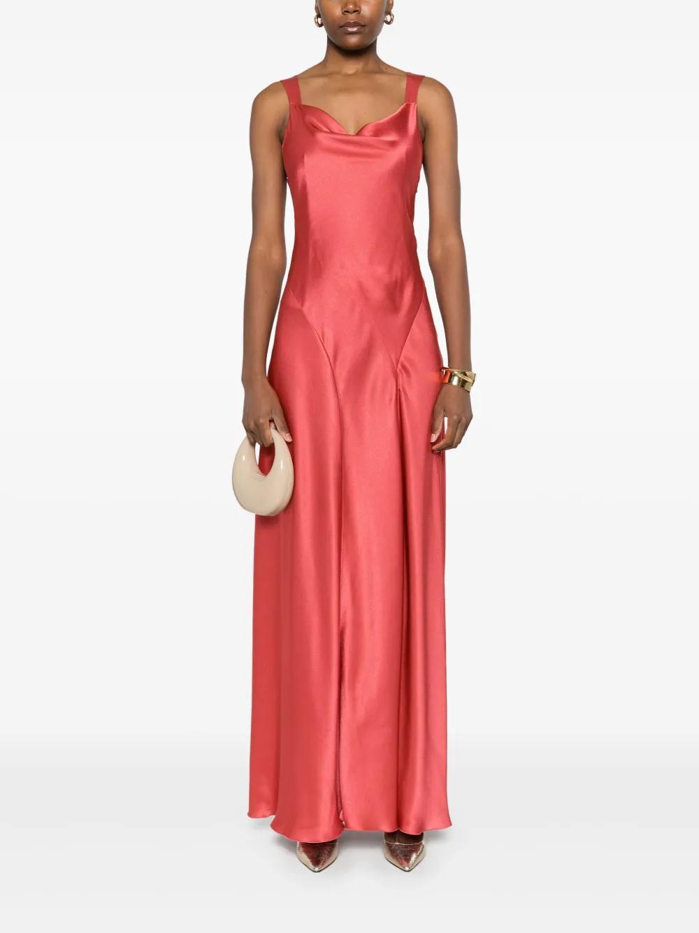 ALBERTA FERRETTI Cut-out Gown In Red Product Image