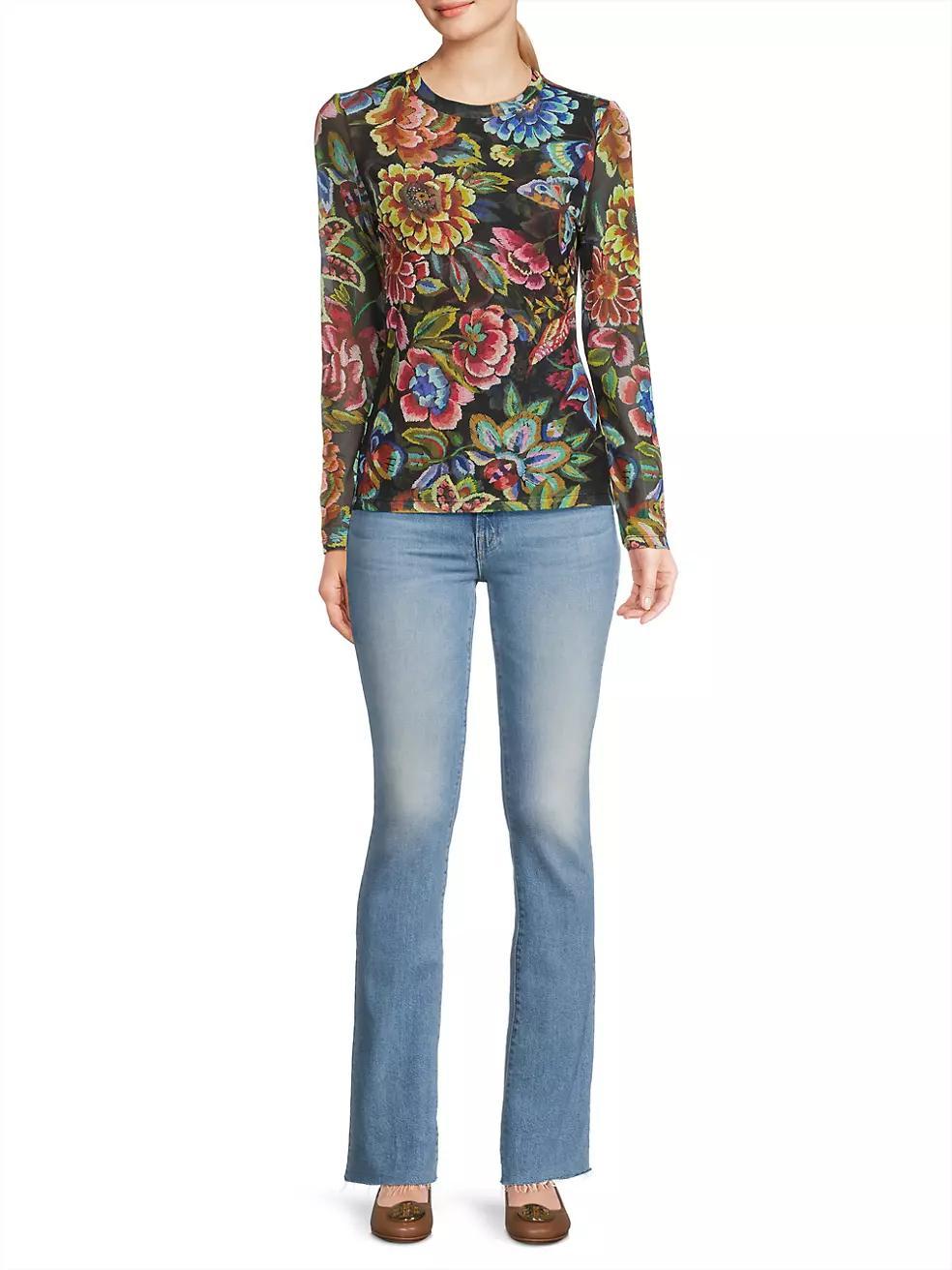 Natalie Floral Mesh T-Shirt Product Image