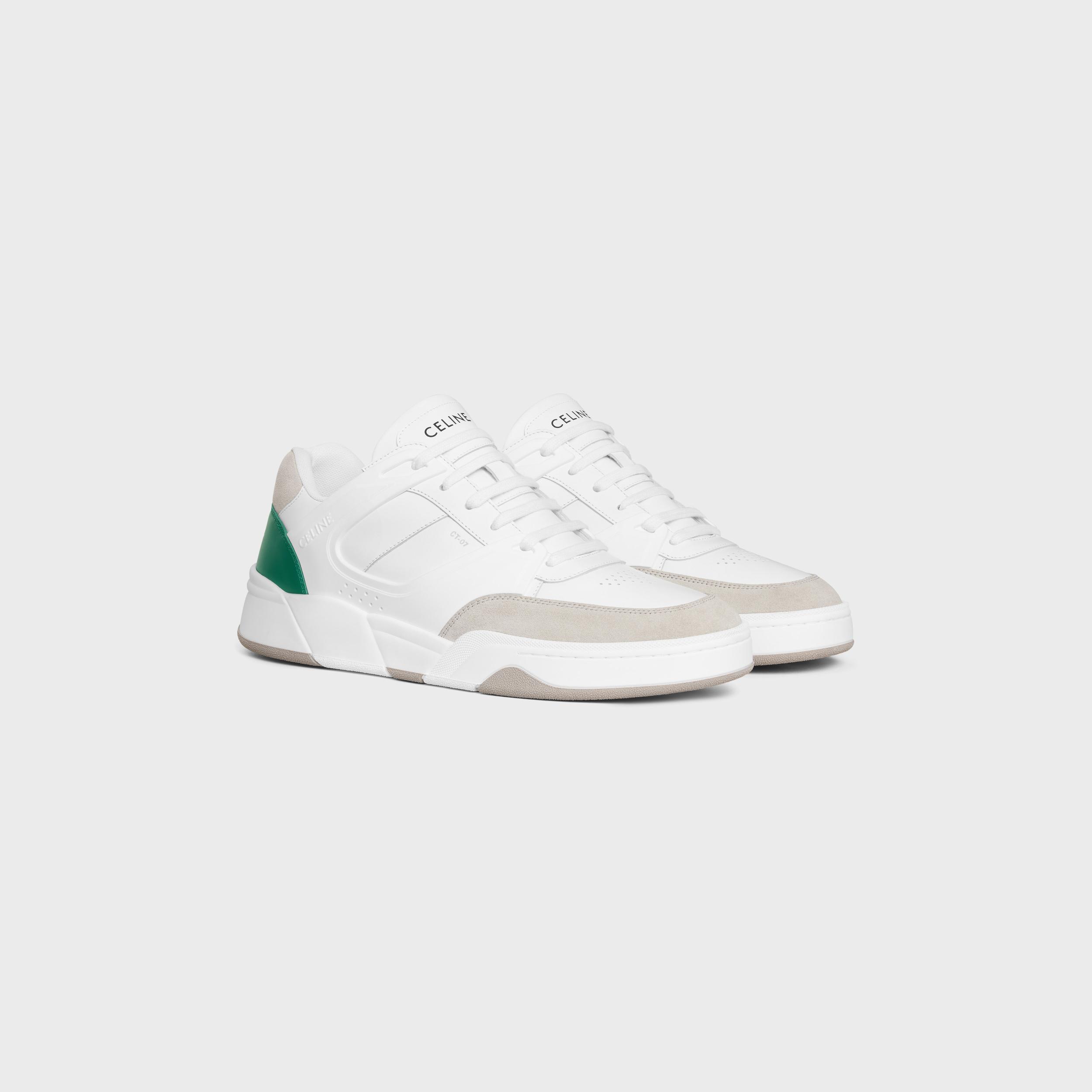 CELINE TRAINER CT-07 LOW LACE-UP SNEAKER in CALFSKIN AND SUEDE CALFSKIN Product Image