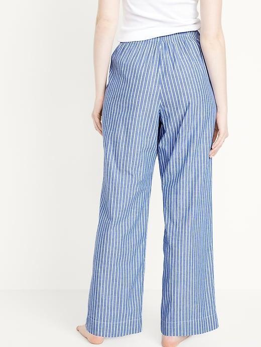 High-Waisted Poplin Pajama Pant Product Image