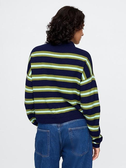 CashSoft Relaxed Polo Sweater Product Image
