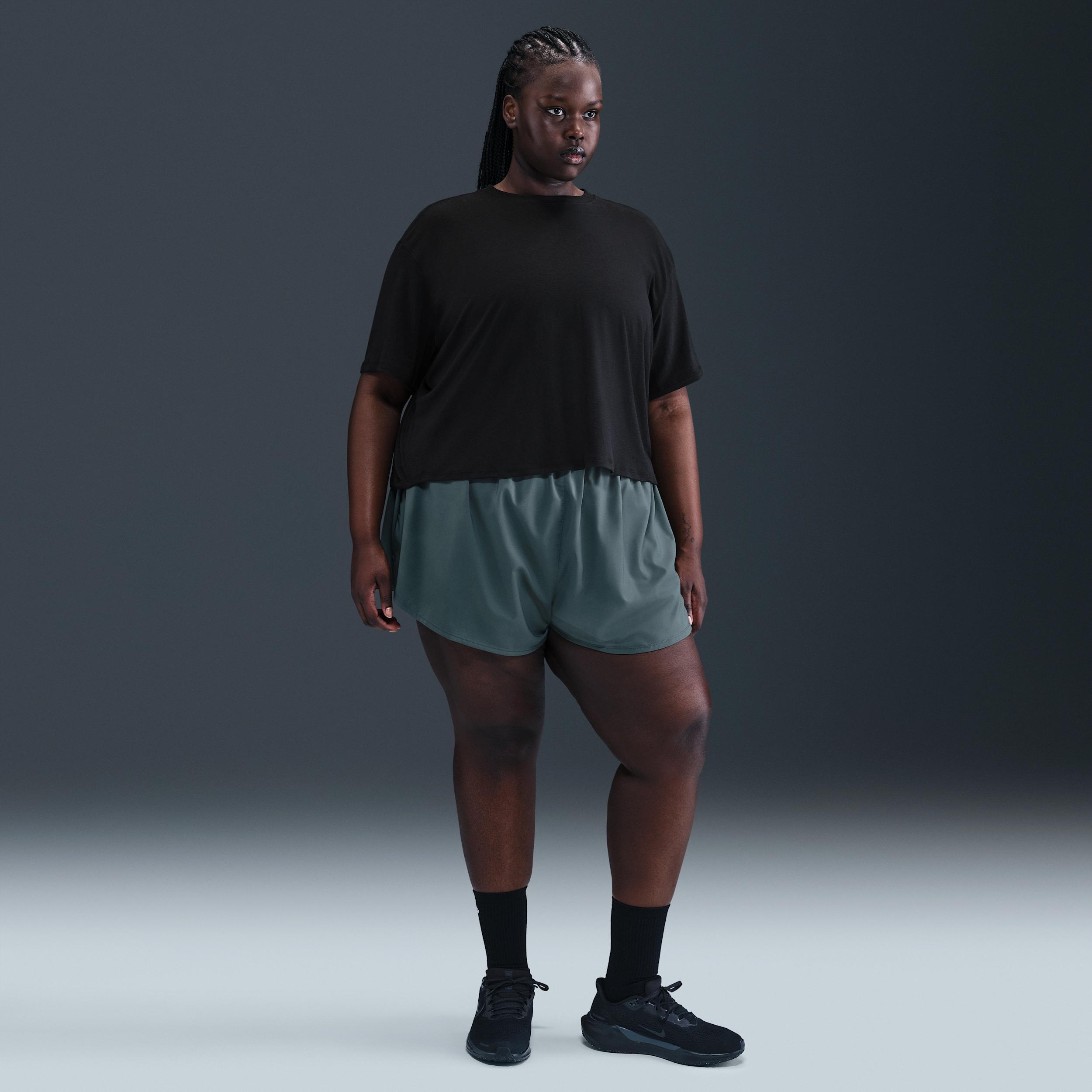 Nike Women's One Relaxed Dri-FIT Cropped Short-Sleeve Top (Plus Size) Product Image