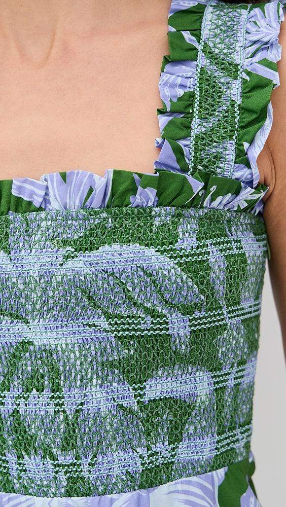 FARM Rio Tropical Swing Green Sleeveless Midi Dress | Shopbop Product Image