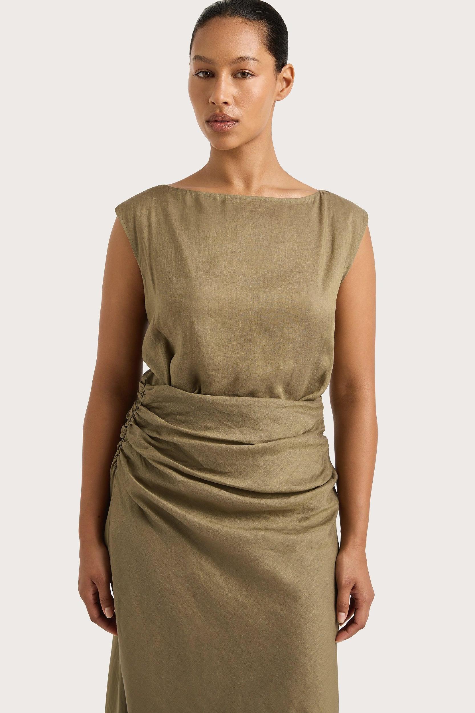 Adelia Maxi Dress Khaki Product Image