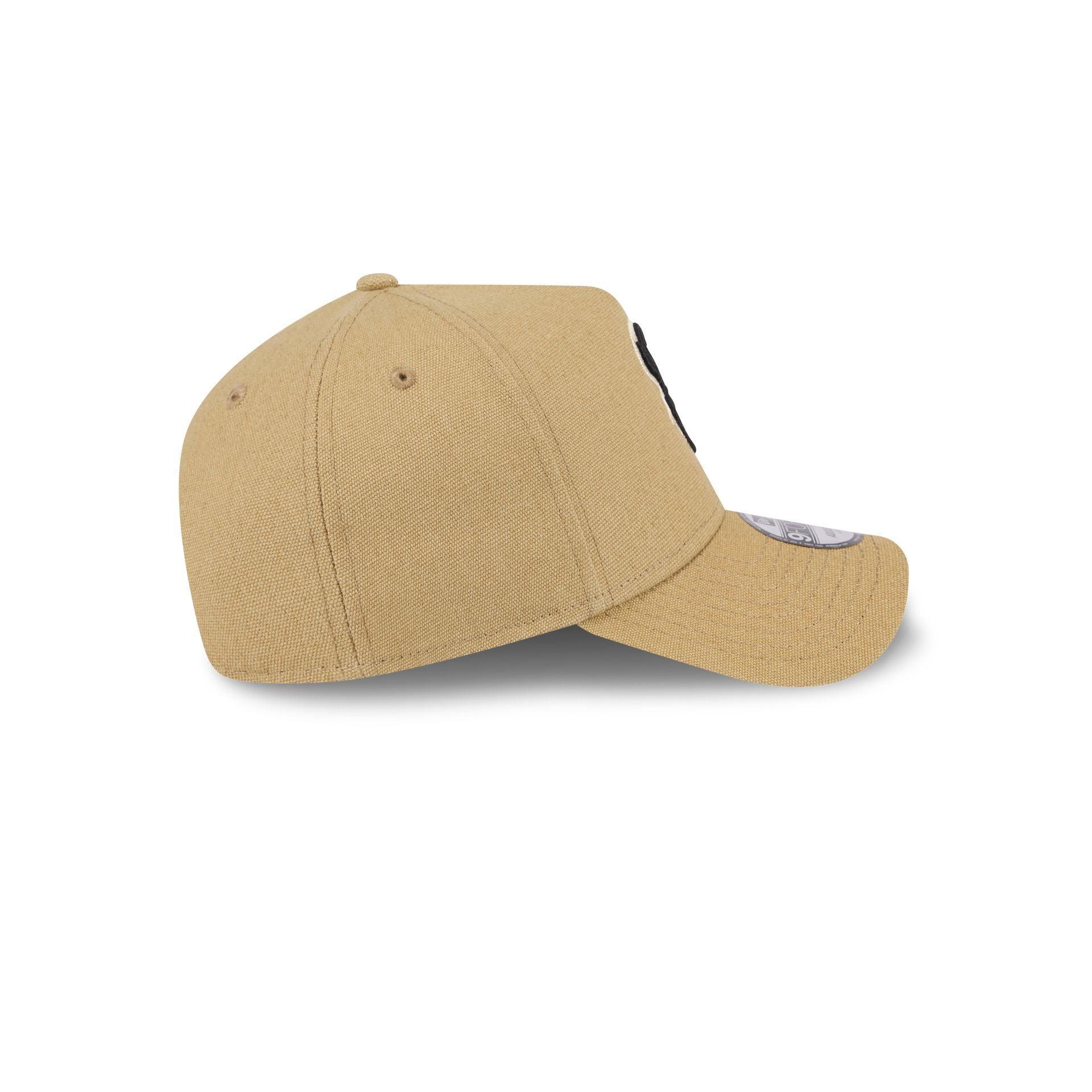 Chicago White Sox Logo Essentials Khaki 9FORTY A-Frame Snapback Hat Male Product Image