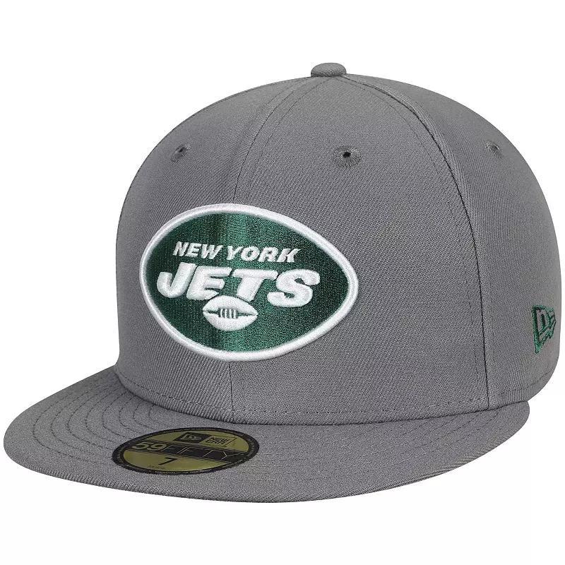 Men's New Era Graphite New York Jets Storm 59FIFTY Fitted Hat, Size: 7, Dark G Product Image