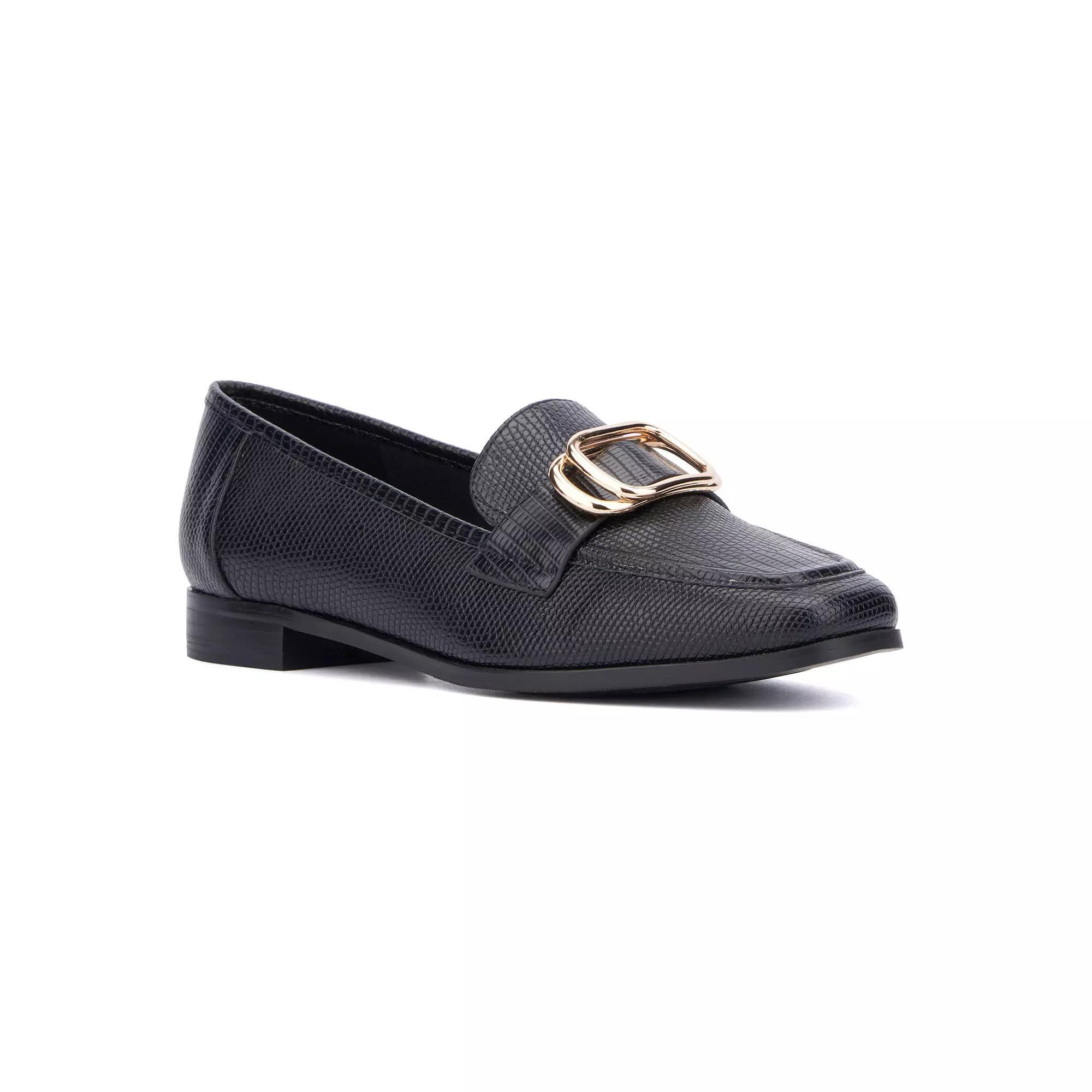 New York & Company Ramira Women's Loafers, Size: 8, Black White Product Image