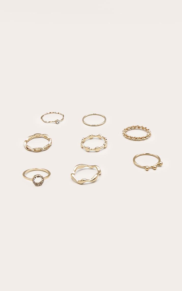 Gold Assorted Shape Twist Ring Set Product Image
