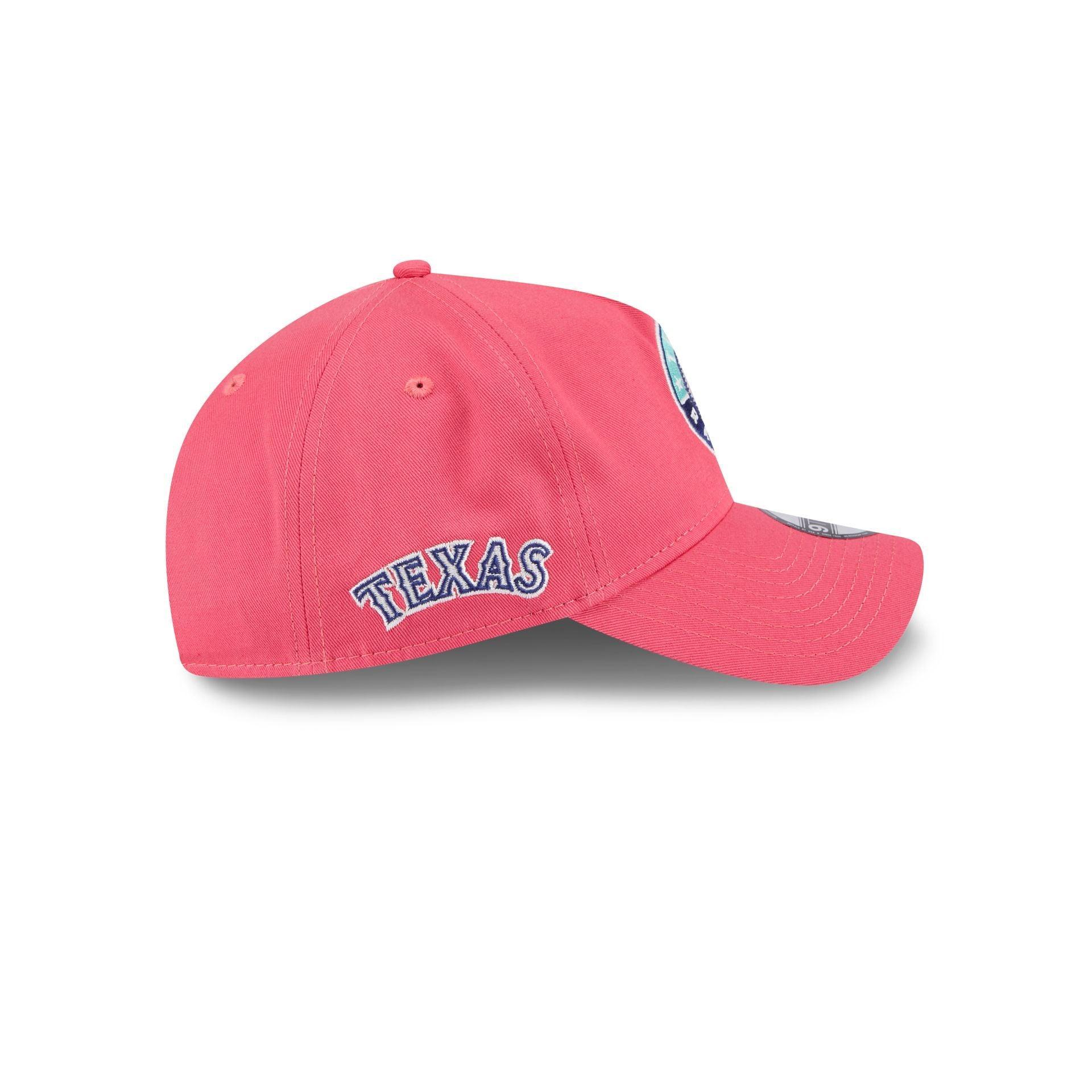 Texas Rangers Coral 9TWENTY A-Frame Adjustable Hat Male Product Image