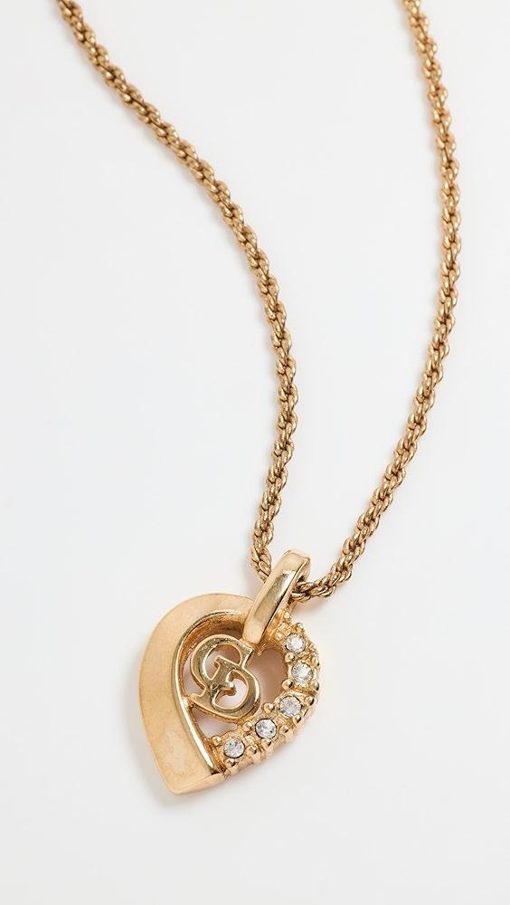 What Goes Around Comes Around Dior Gold Crystal CD Necklace | Shopbop Product Image