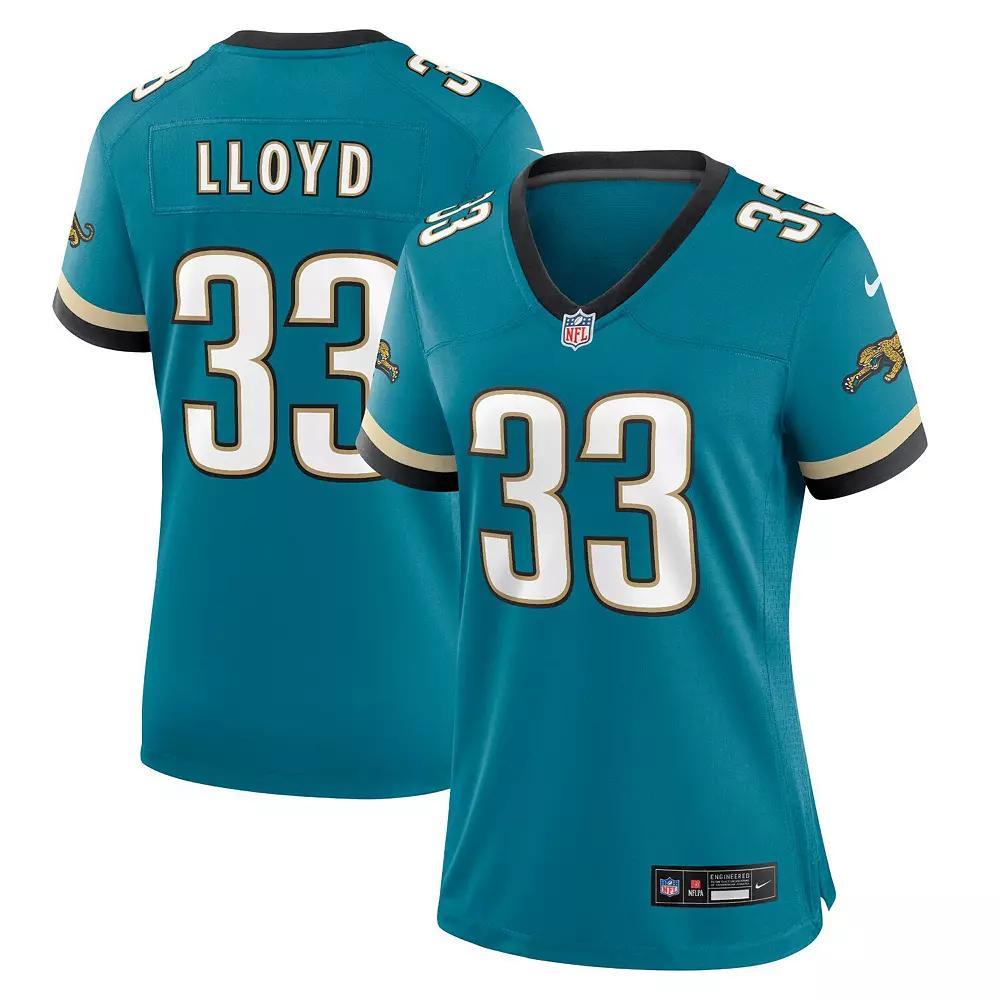 Women's Nike Devin Lloyd Teal Jacksonville Jaguars Prowler Throwback Game Jersey, Size: Large, Blue Product Image
