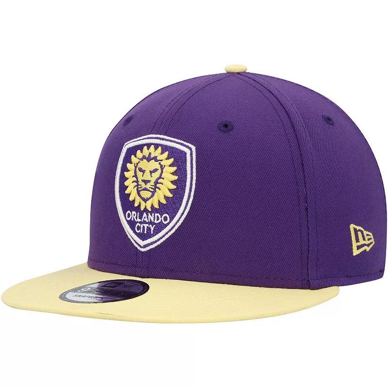 Mens New Era Purple/Gold Orlando City SC Two-Tone 9FIFTY Snapback Hat Product Image