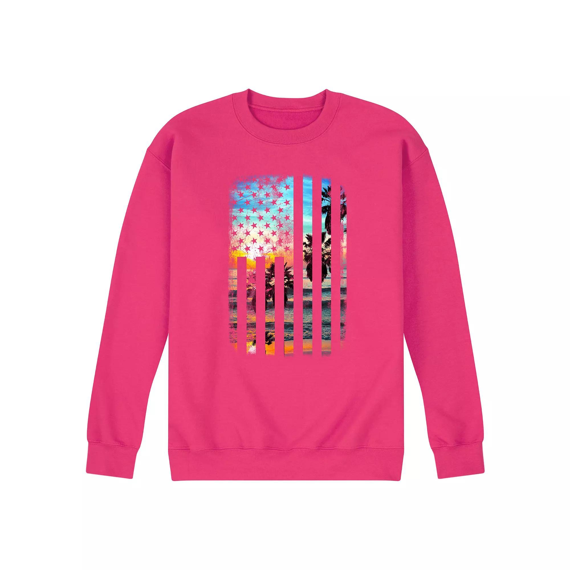Mens Sunset Flag Fleece Sweatshirt Product Image