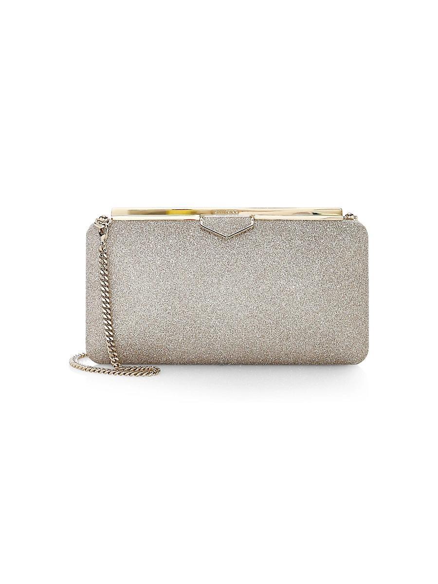 Womens Ellipse Glitter Clutch Product Image