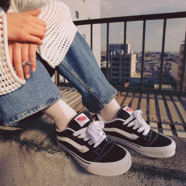 Vans Knu Skool Skate Shoe True White Product Image