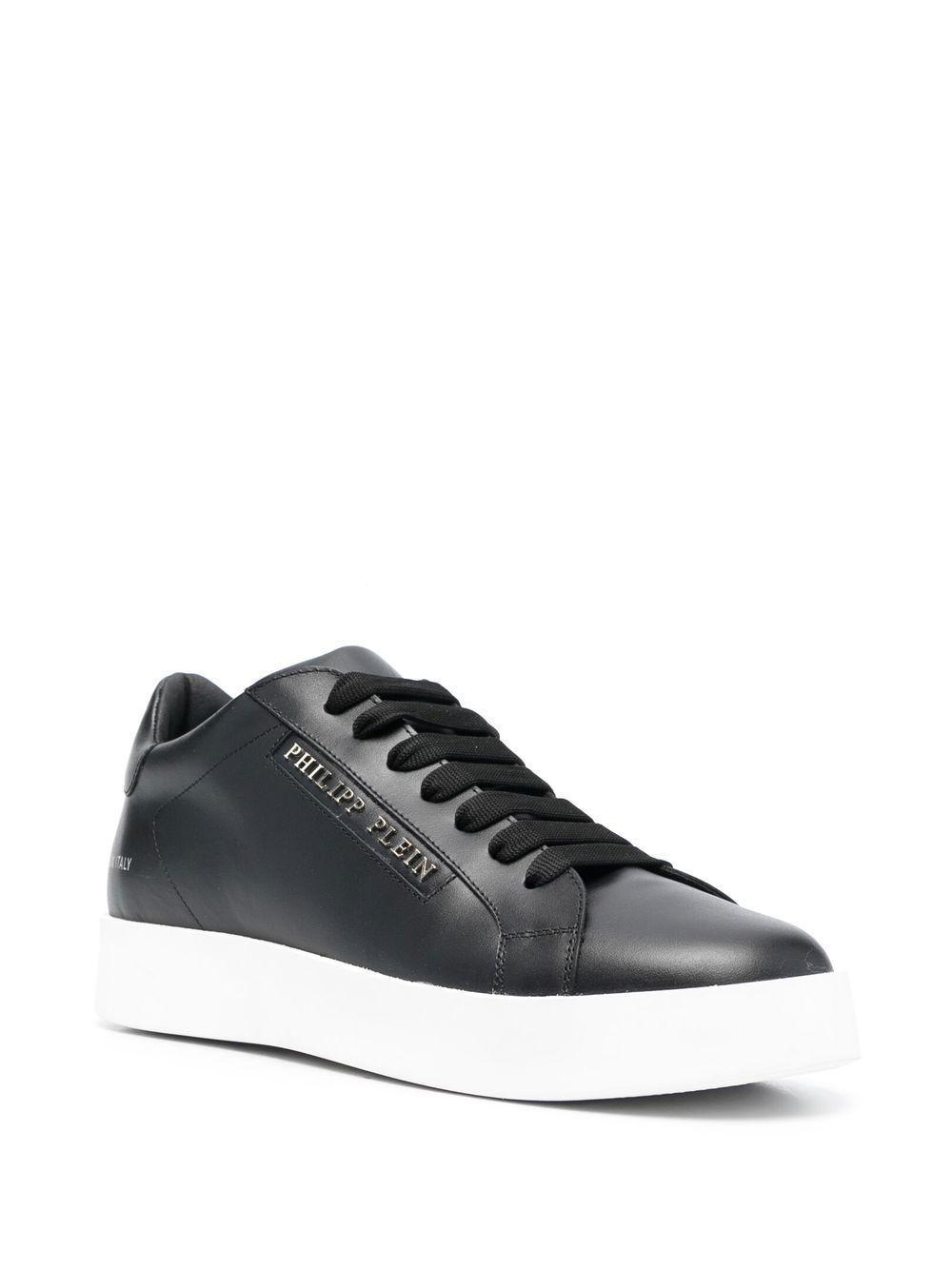 low-top leather sneakers Product Image