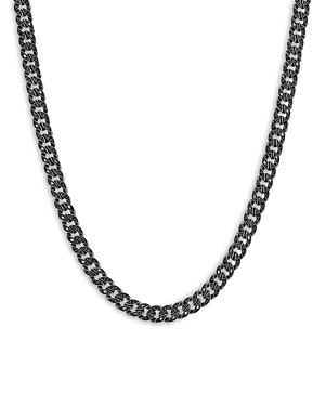 Mens Curb Chain Necklace in Sterling Silver, 6MM Product Image
