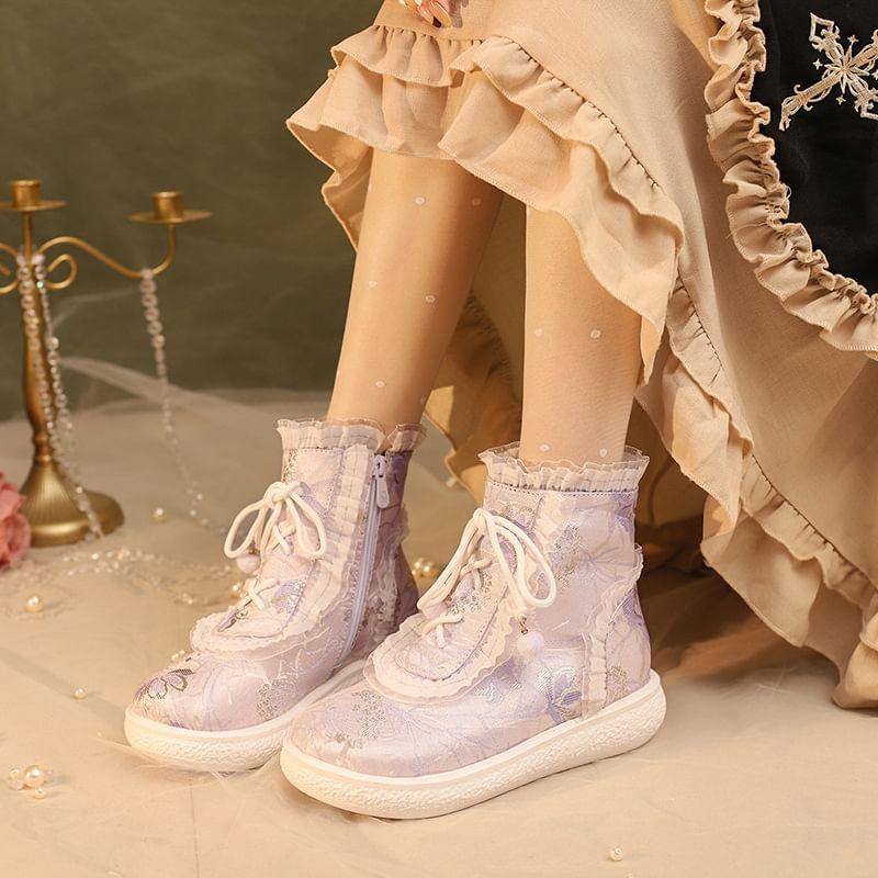 Lace Short Boots Product Image