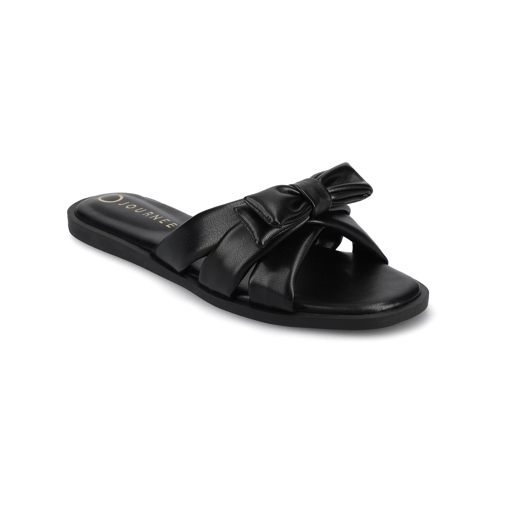 Journee Prylin Slip-On Bow Womens Flat Sandals Product Image