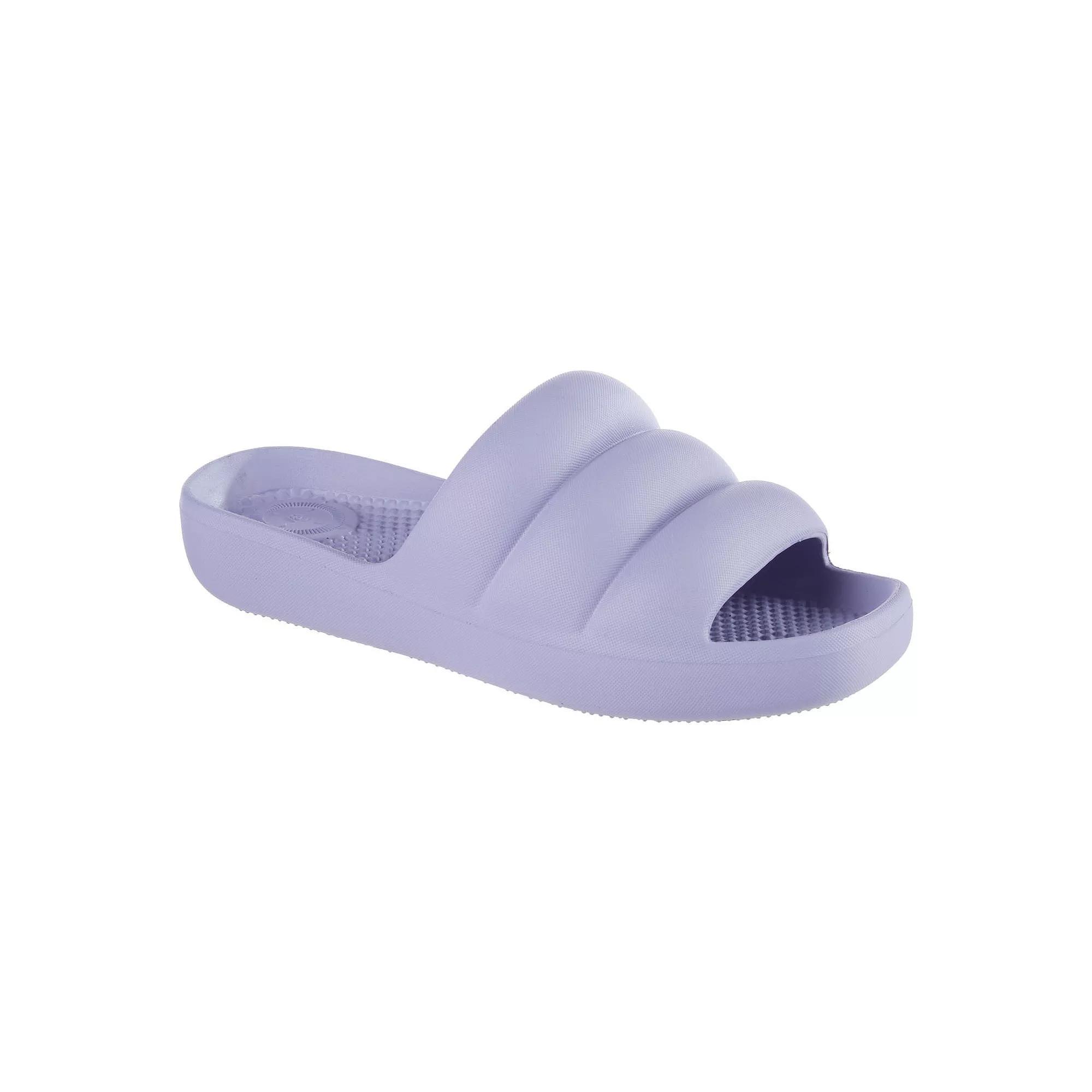 totes Women's Everywear® Molded Puffy Slide Sandals, Size: 8, White Product Image