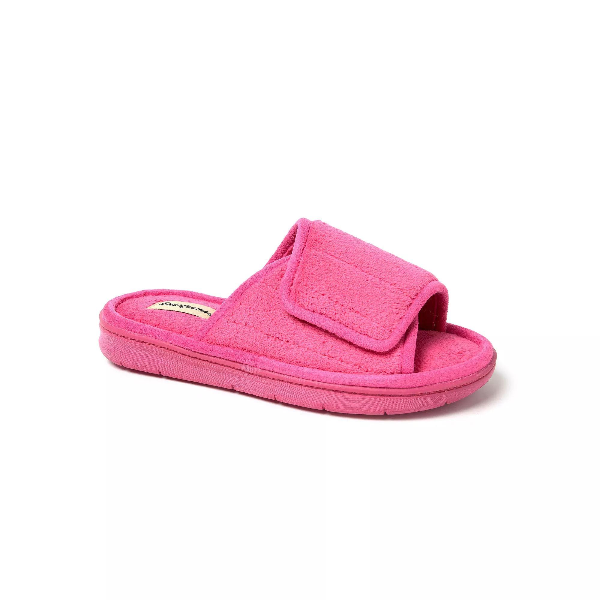 Dearfoams Mickey Terrycloth Women's Slide Slippers, Size: Medium, Paradise Pink Product Image
