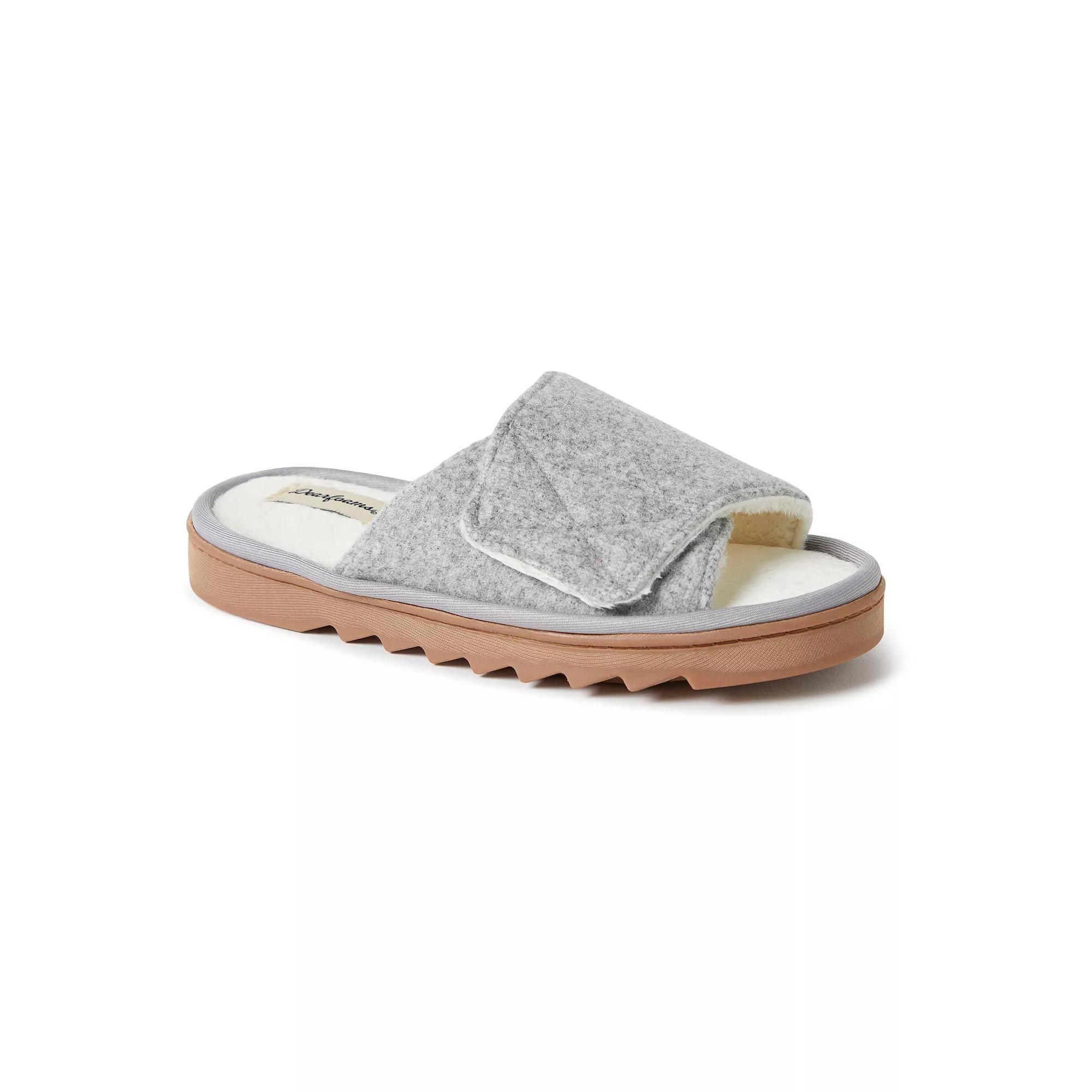 Dearfoams Norma Wool Blend Women's Slide Slippers, Size: XL, Light Grey Gray Product Image