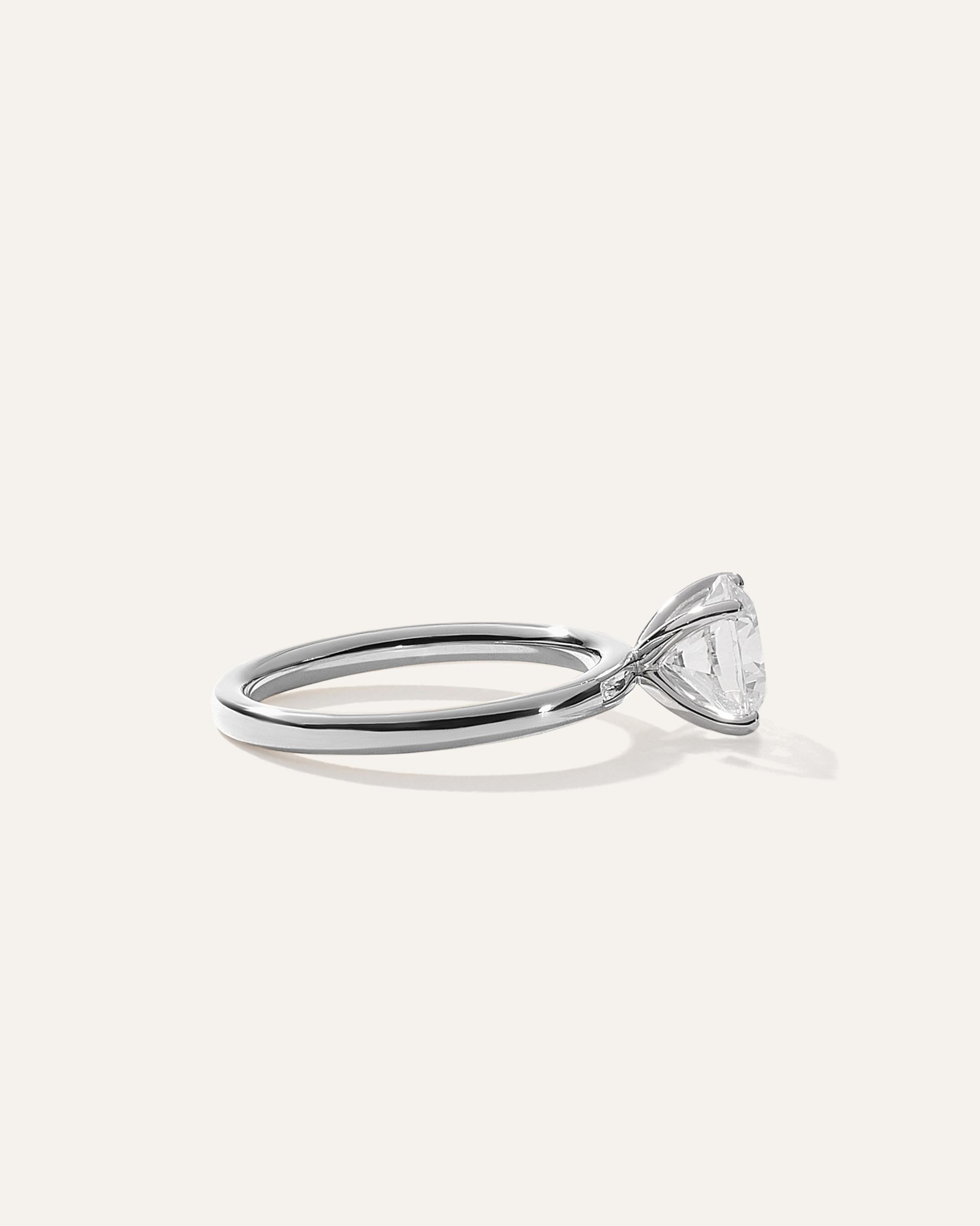 Quince | Women's Lab Grown Diamond Round Comfort Fit Engagement Ring Product Image