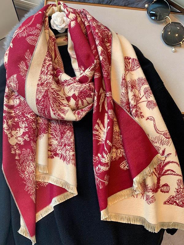 Imitation Cashmere Shawl Printed Warm Scarf Product Image