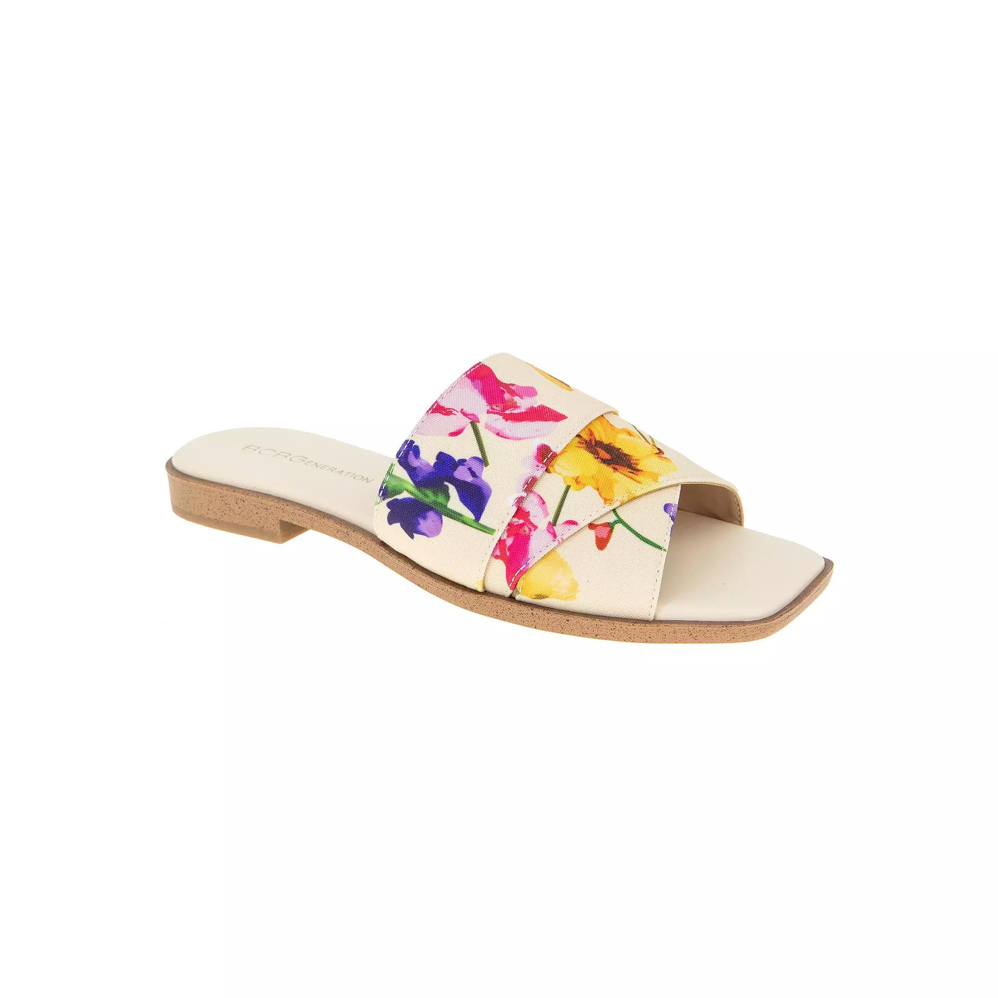 BCBGeneration Lileen Floral Slip-On Women's Sandals, Size: 9 Product Image