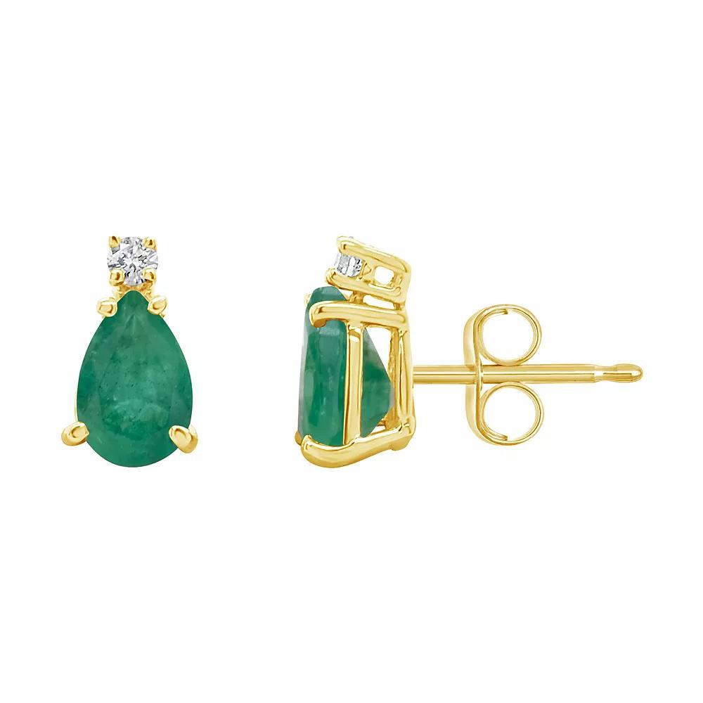 Celebration Gems 14k Gold Pear-Shaped Ruby & Diamond Accent Earrings, Women's, 14k Whgold Product Image