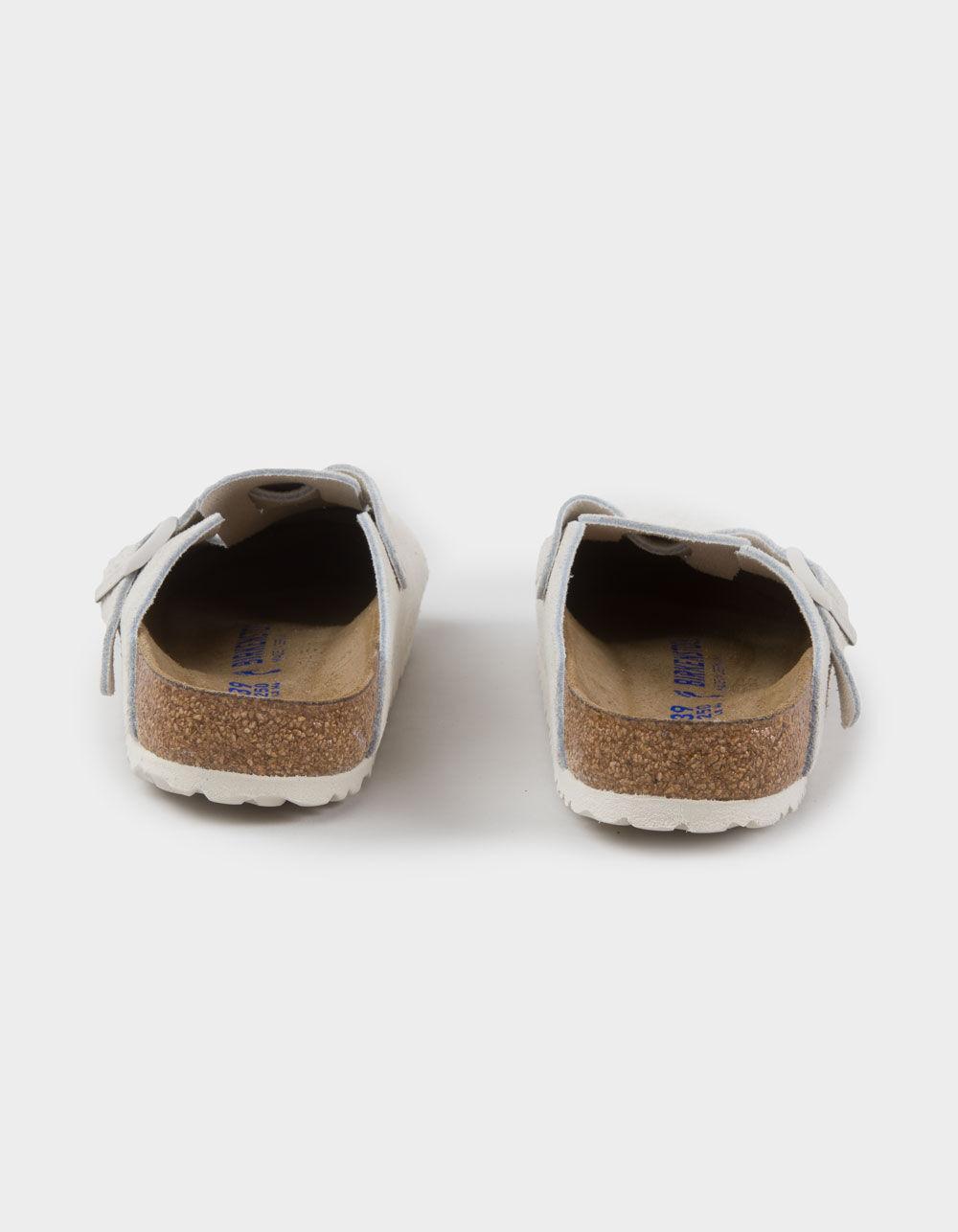 BIRKENSTOCK Boston Soft Footbed Womens Clogs - WHITE Product Image