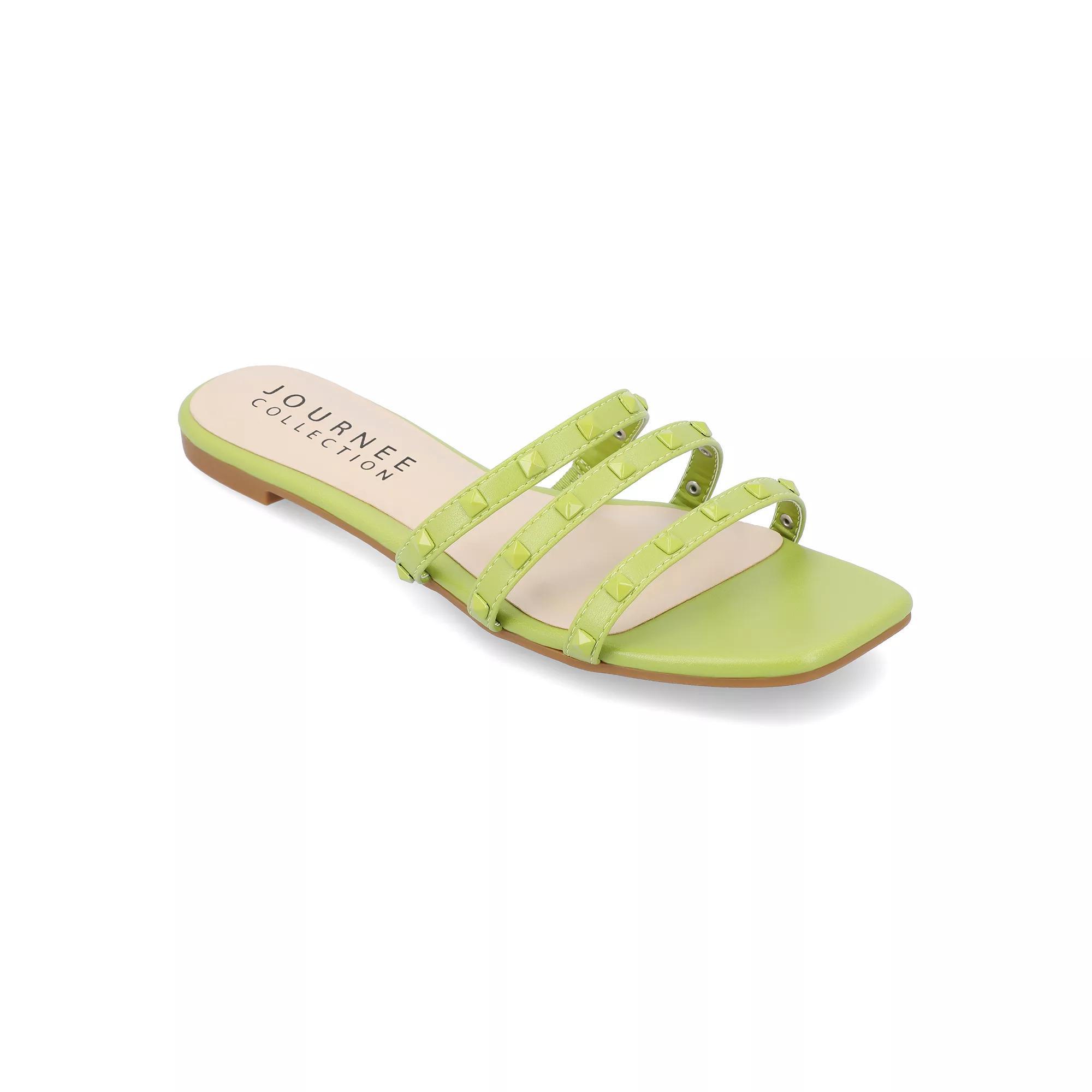 Journee Camarie Women's Embellished Strappy Sandal, Size: 8.5, Beige Product Image