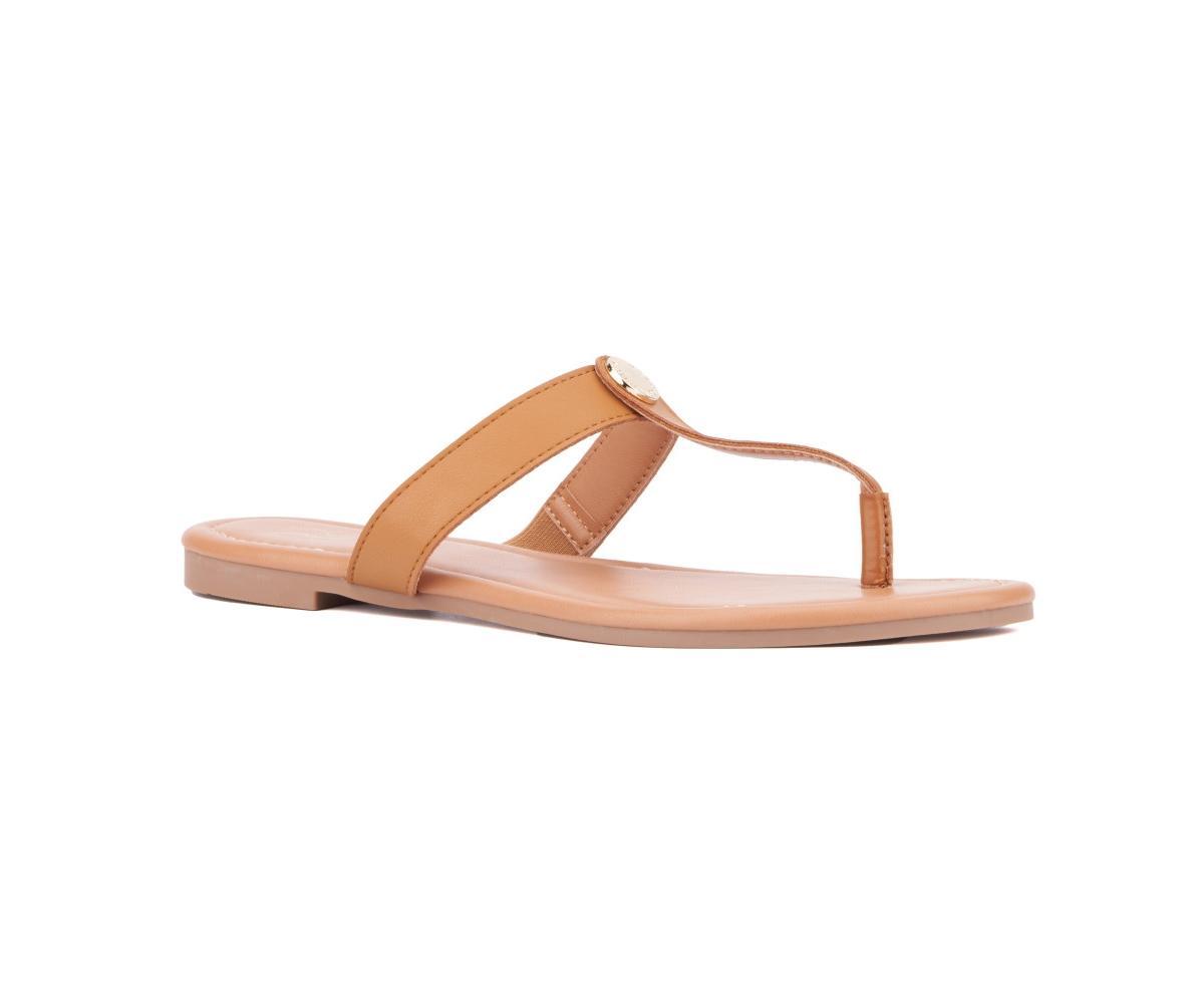 New York & Company® Adonia Women's Thong Sandals, Size: 7.5, Black Product Image