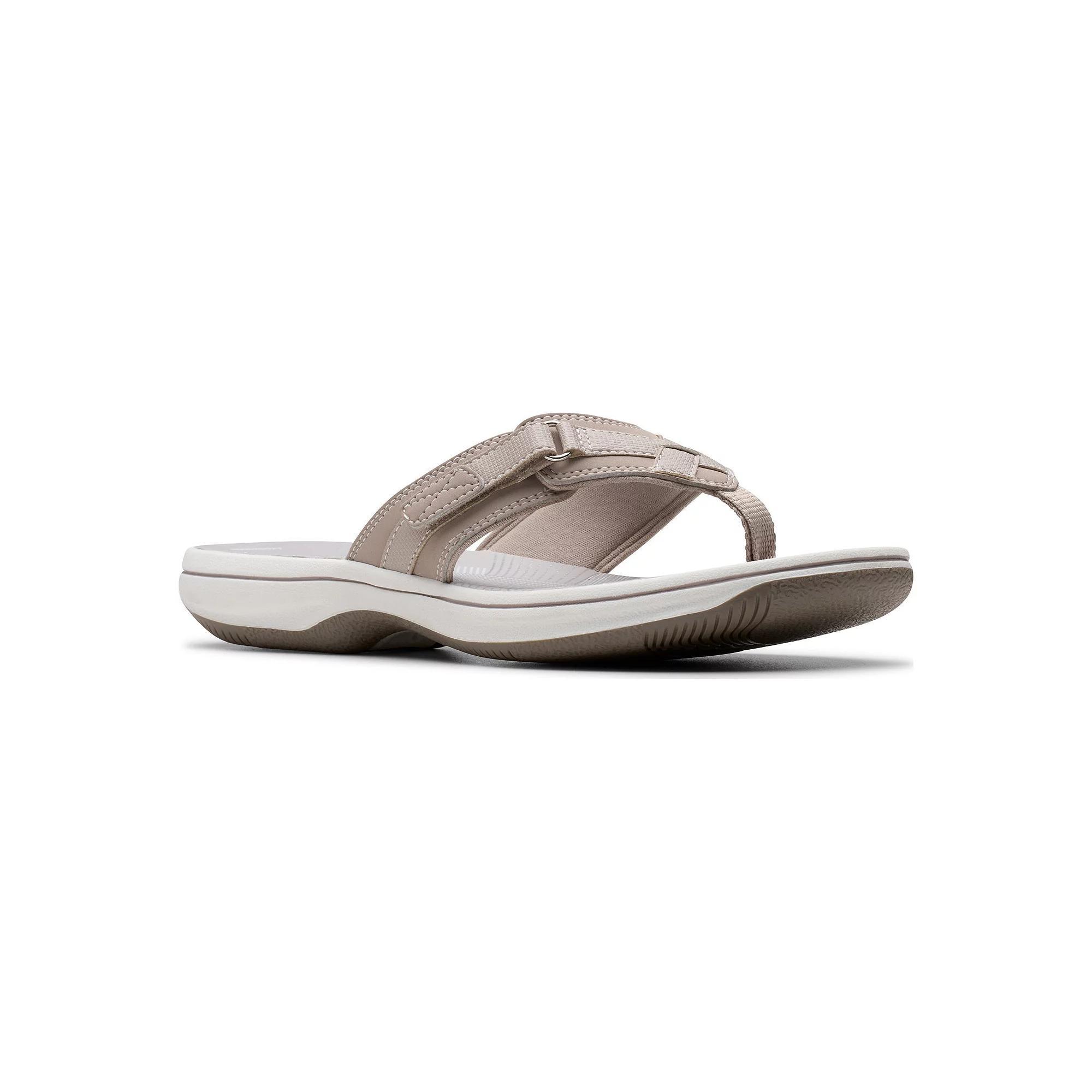 Clarks® Breeze Sea Cloudstepper Women's Flip Flop Sandals, Size: 11, Brown Product Image