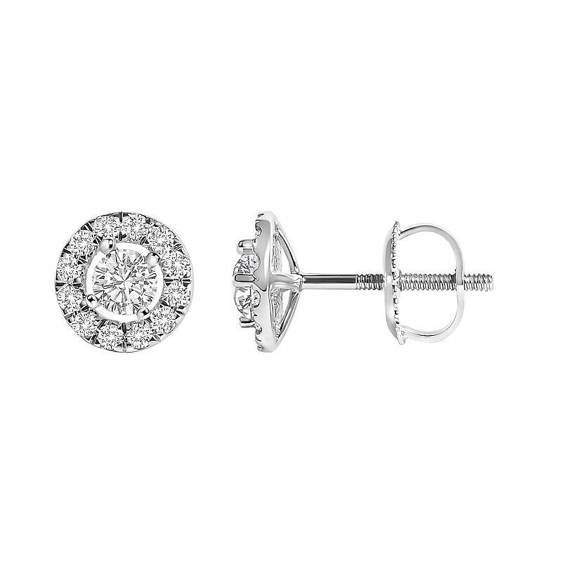 Sophie Miller Rose-Tone Sterling Silver Cubic Zirconia Earrings, Women's, Pink Tone Product Image