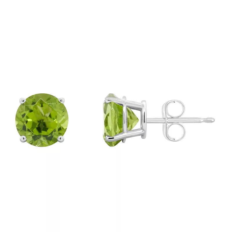 Celebration Gems 14K Gold Pear-Shaped Diamond Accent Gemstone Earrings, Women's, Green Product Image