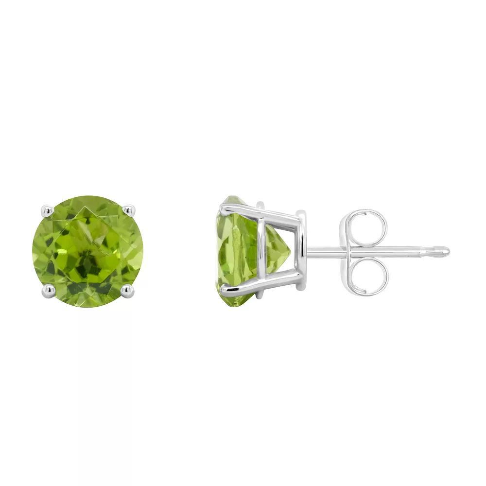 Celebration Gems 14K Gold Pear-Shaped Diamond Accent Gemstone Earrings, Women's, Green Product Image