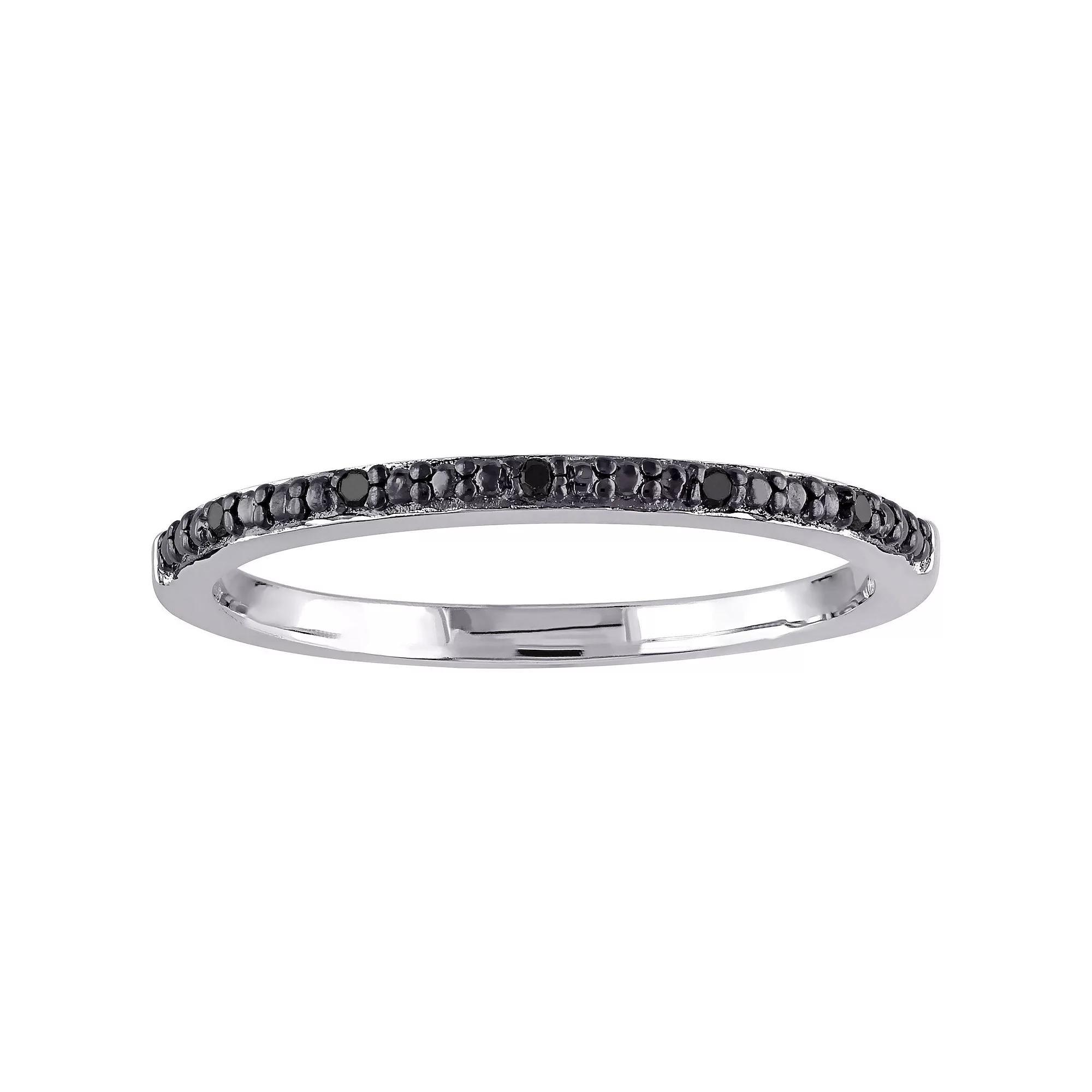 Stella Grace Sterling Silver Black Diamond Accent Anniversary Band, Women's, Size: 5.50 Product Image