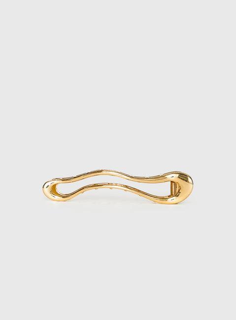 In The World Hair Clip Gold Product Image