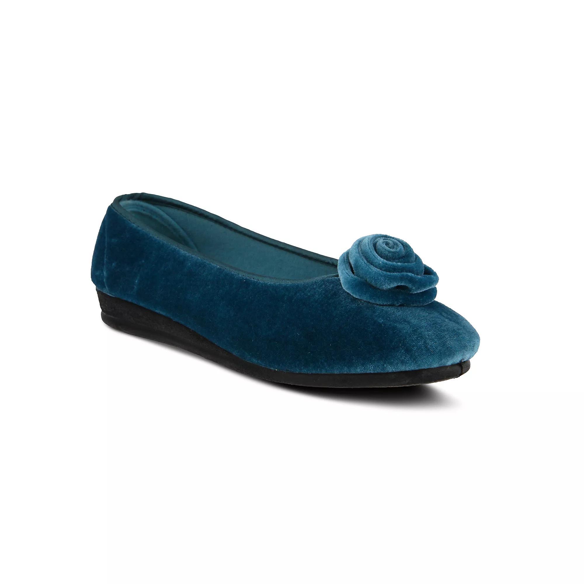 Flexus by Spring Step Roseloud Women's Ballet Flats, Size: 38, Blue Product Image