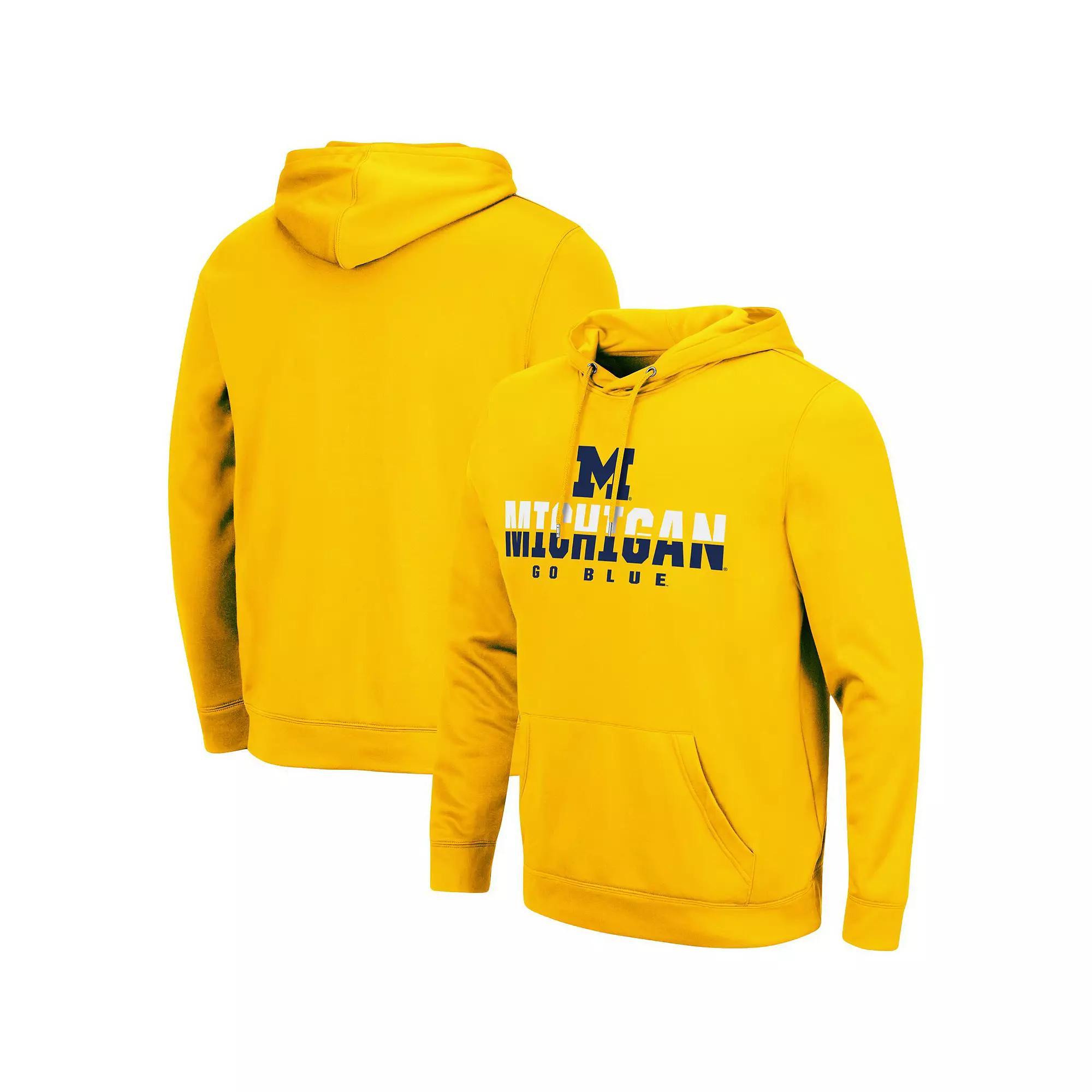 Men's Colosseum Maize Michigan Wolverines Lantern Pullover Hoodie, Size: Large, Gold Product Image