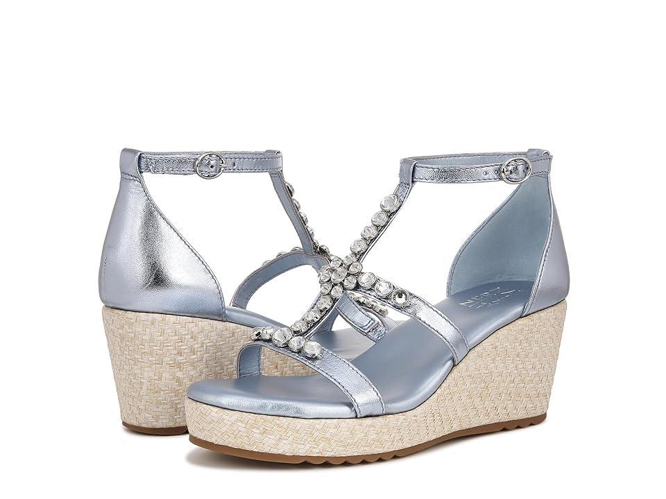 Naturalizer Serena Ankle Straps (Light Blue Metallic Leather) Women's Sandals Product Image