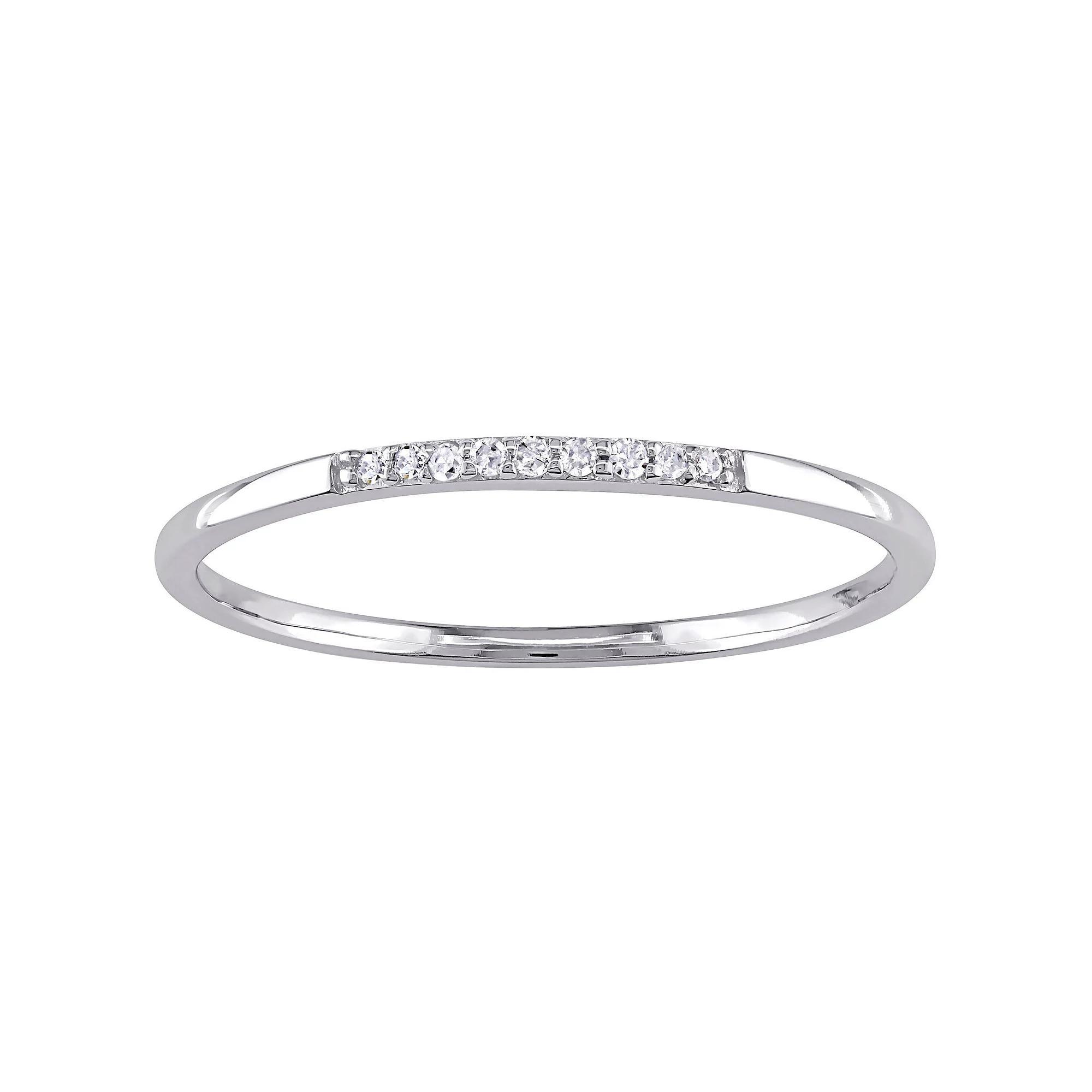 Stella Grace 10k White Gold Diamond Accent Wedding Band, Women's, Size: 6.50 Product Image