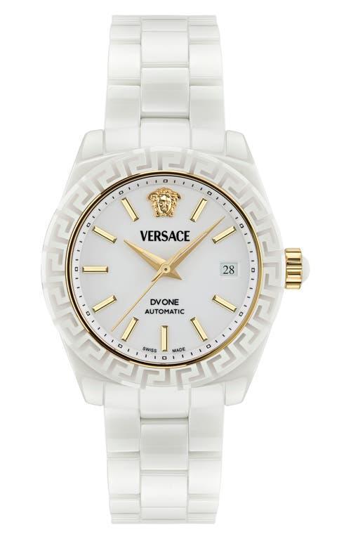 40mm DV One Automatic Watch with Bracelet Strap, White Product Image