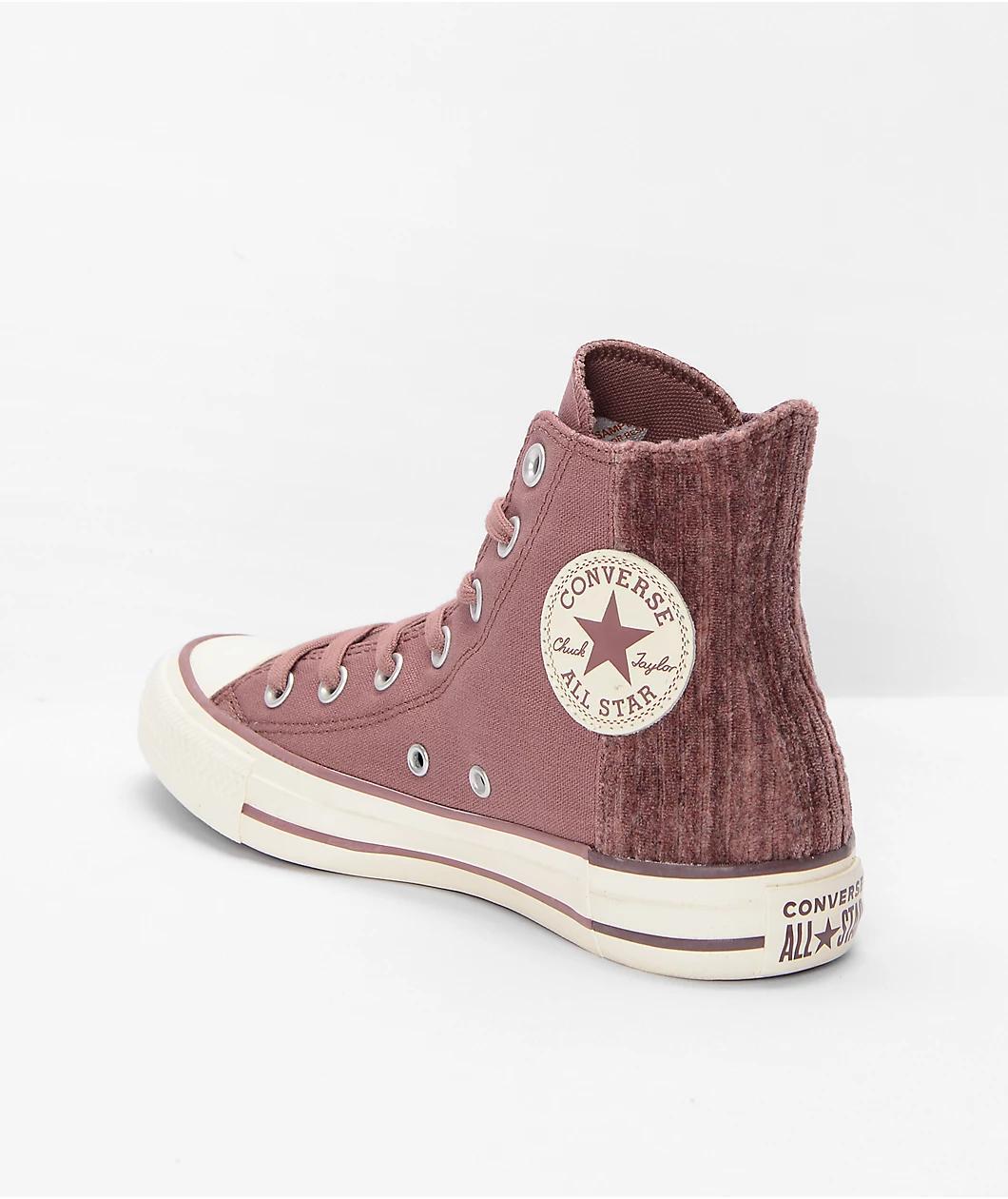 Converse Chuck Taylor All Star Cozy Utility Saddle & Dark Wine High Top Shoes Product Image