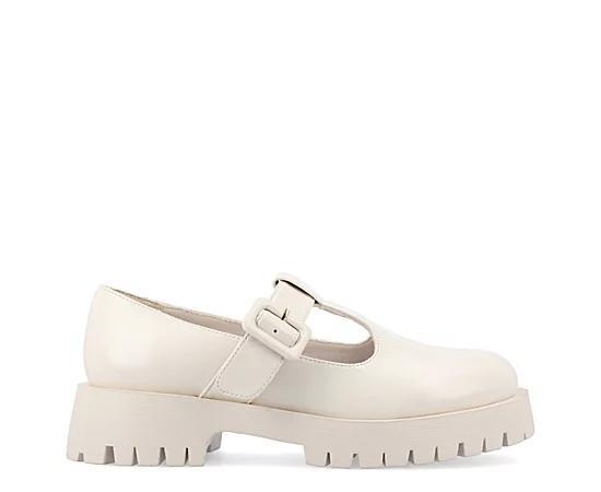 Journee Suvi Tru Comfort Foam Womens Mary Jane Flats Ivory Product Image